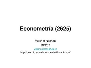 Econometría (2625)