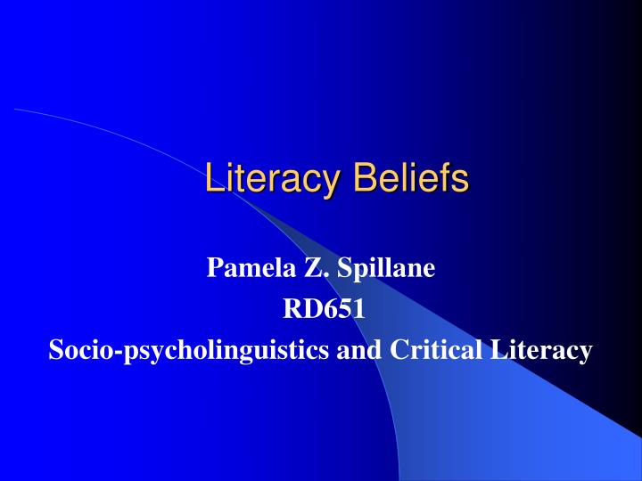 literacy beliefs