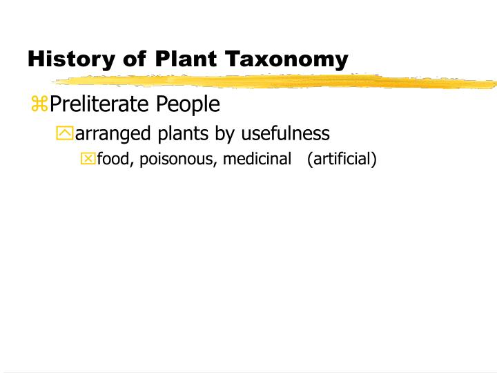 history of plant taxonomy