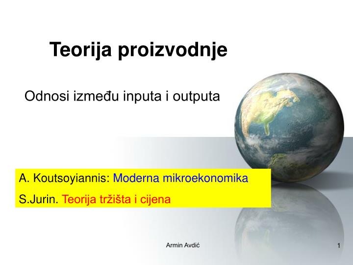 teorija proizvodnje