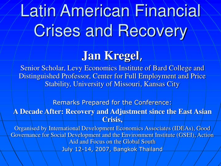latin american financial crises and recovery