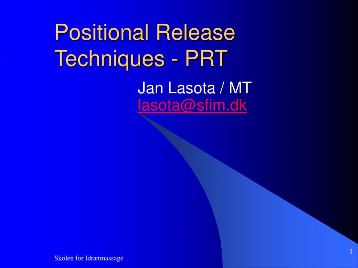 positional release techniques prt