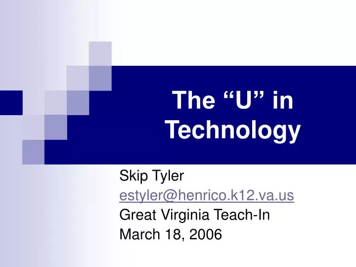 the u in technology