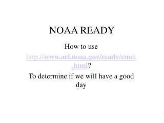 NOAA READY