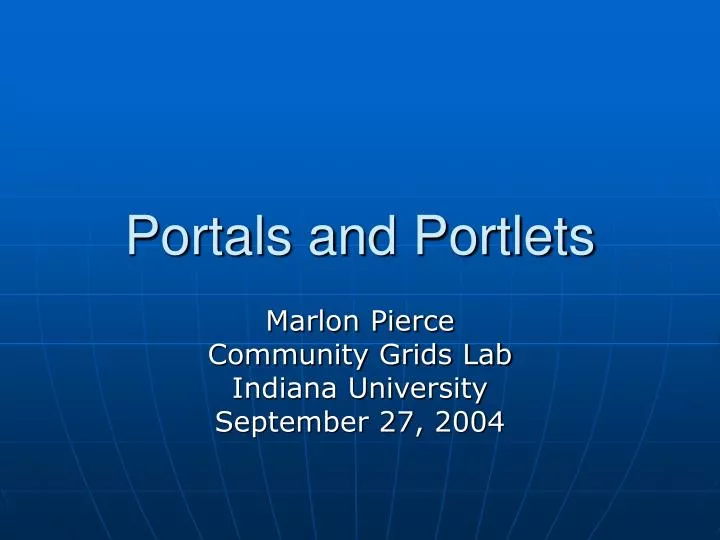 portals and portlets