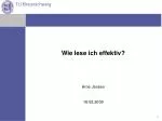 Wie lese ich effektiv? - slide 1
