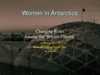 Women in Antarctica