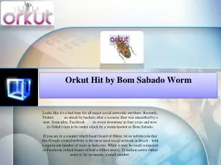 Orkut Hit by Bom Sabado Worm
