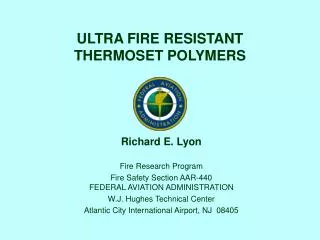 ULTRA FIRE RESISTANT THERMOSET POLYMERS