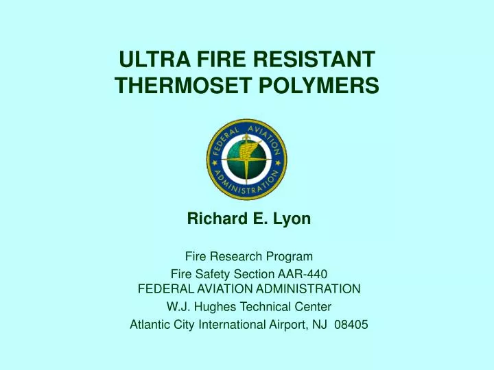 ultra fire resistant thermoset polymers