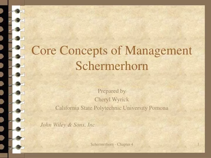 core concepts of management schermerhorn
