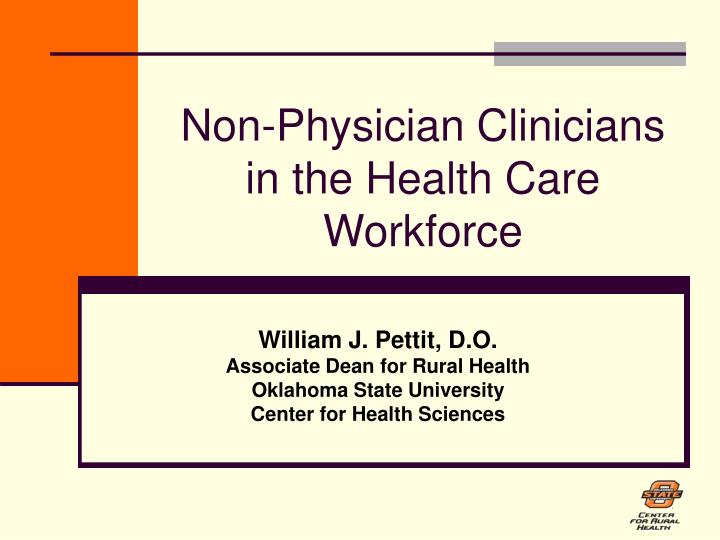 non physician clinicians in the health care workforce