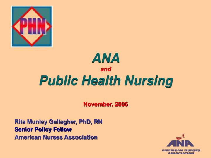 ana and public health nursing november 2006