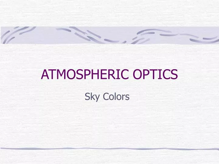 atmospheric optics