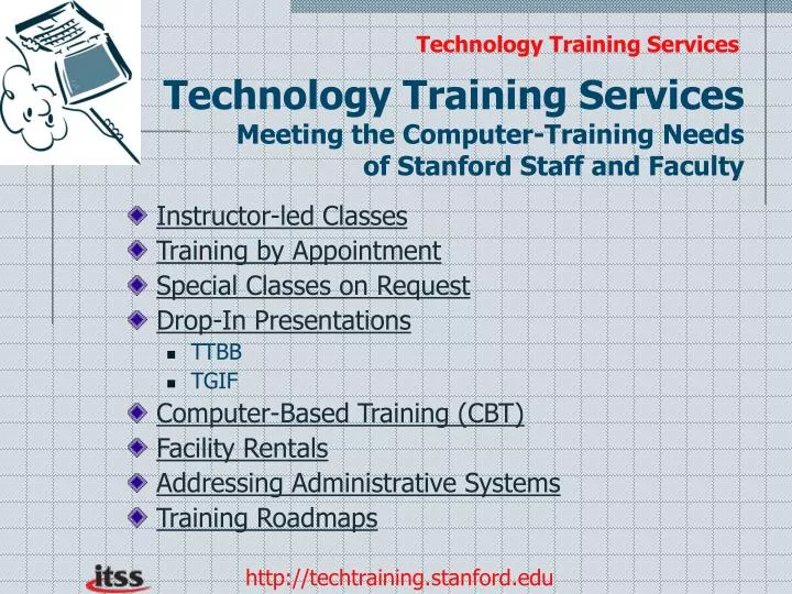 technology training services meeting the computer training needs of stanford staff and faculty
