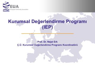 Kurumsal Değerlendirme Programı (IEP)
