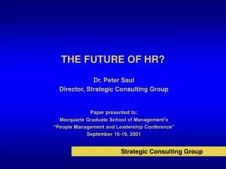 THE FUTURE OF HR?