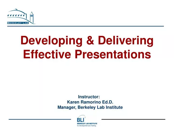 developing delivering effective presentations