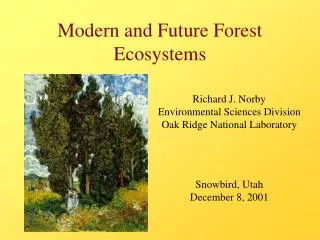 Modern and Future Forest Ecosystems