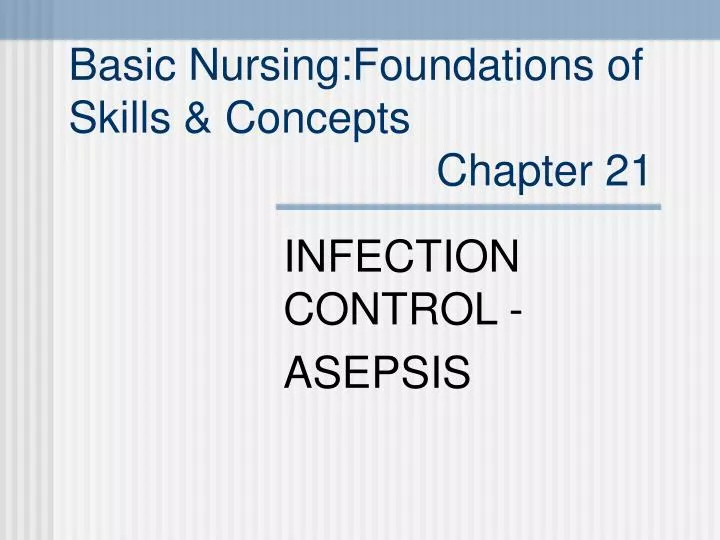 basic nursing foundations of skills concepts chapter 21