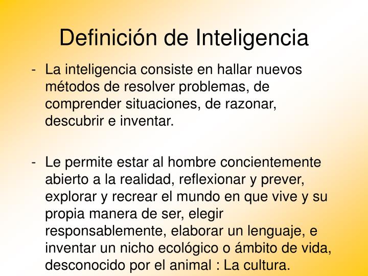 definici n de inteligencia