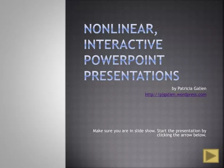 nonlinear interactive powerpoint presentations
