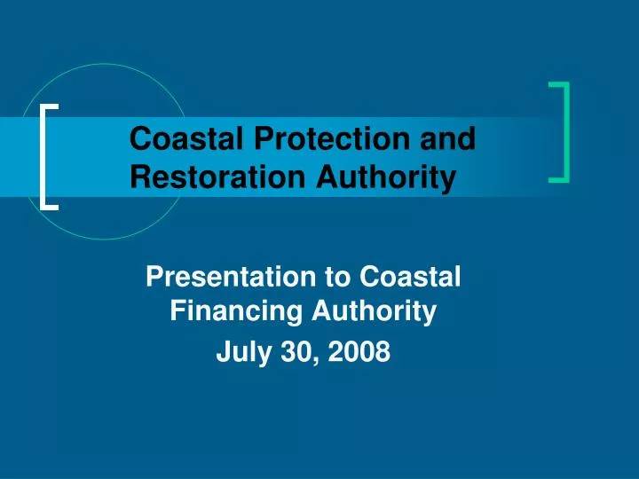 coastal protection and restoration authority