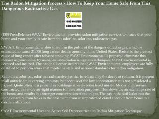 The Radon Mitigation Process - How To Keep Your Home Safe Fr