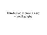 Introduction to protein x-ray crystallography - slide 1