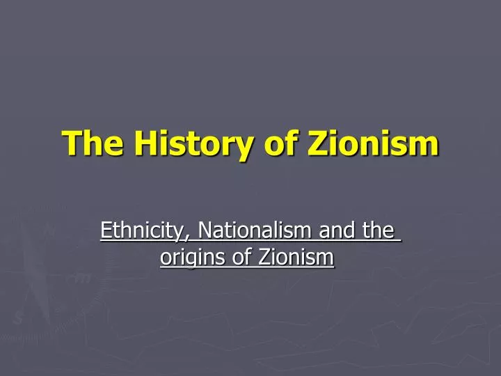 the history of zionism