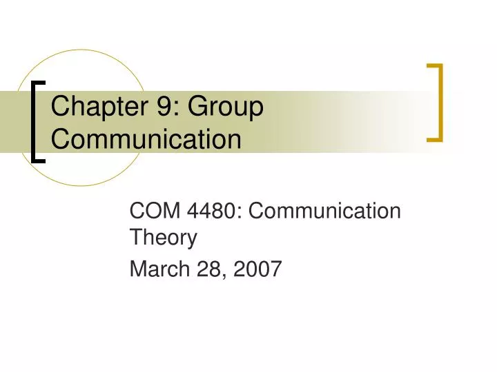 chapter 9 group communication