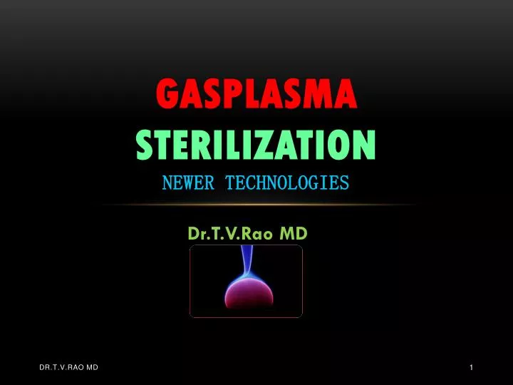 gasplasma sterilization newer technologies
