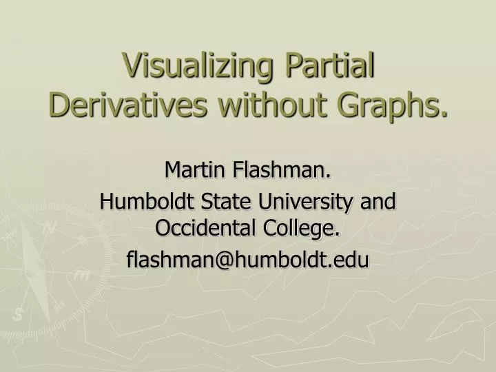 visualizing partial derivatives without graphs