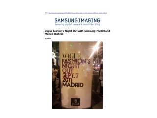 Vogue Fashion’s Night Out with Samsung MV800 and Manolo Blah