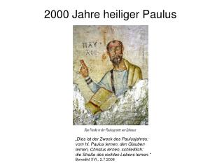 2000 Jahre heiliger Paulus