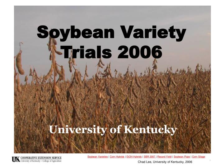 soybean variety trials 2006