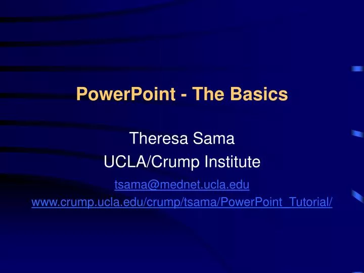 powerpoint the basics