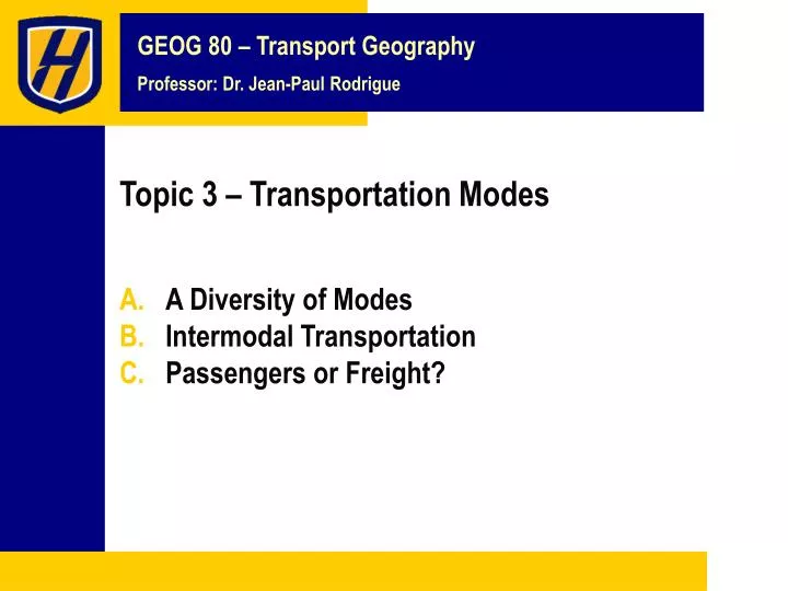 topic 3 transportation modes