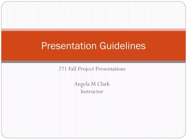 presentation guidelines