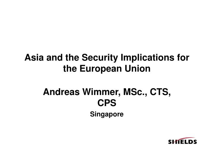 asia and the security implications for the european union