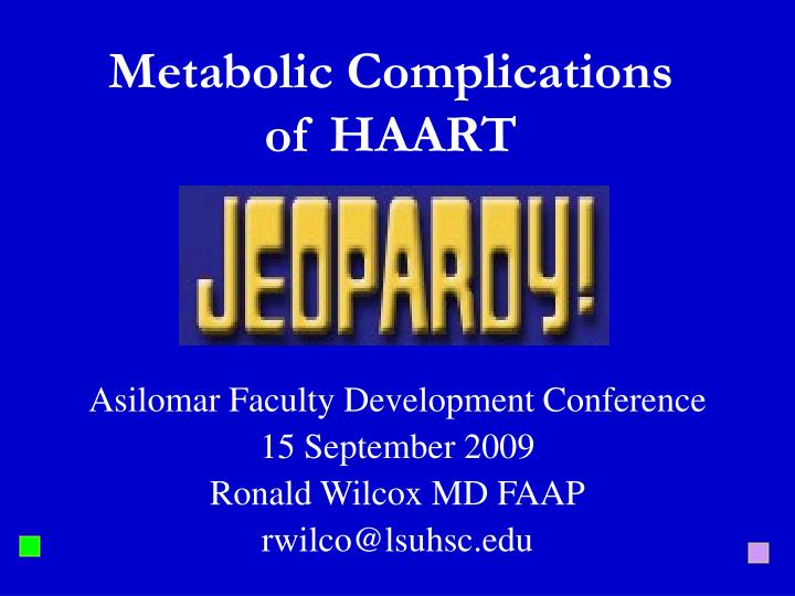 metabolic complications of haart