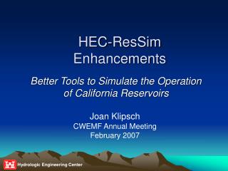 HEC-ResSim Enhancements
