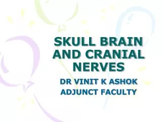 SKULL BRAIN AND CRANIAL NERVES