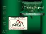 A Training Proposal - slide 1