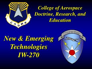 New &amp; Emerging Technologies IW-270