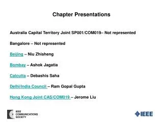 Chapter Presentations