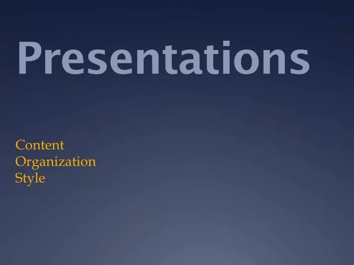 presentations