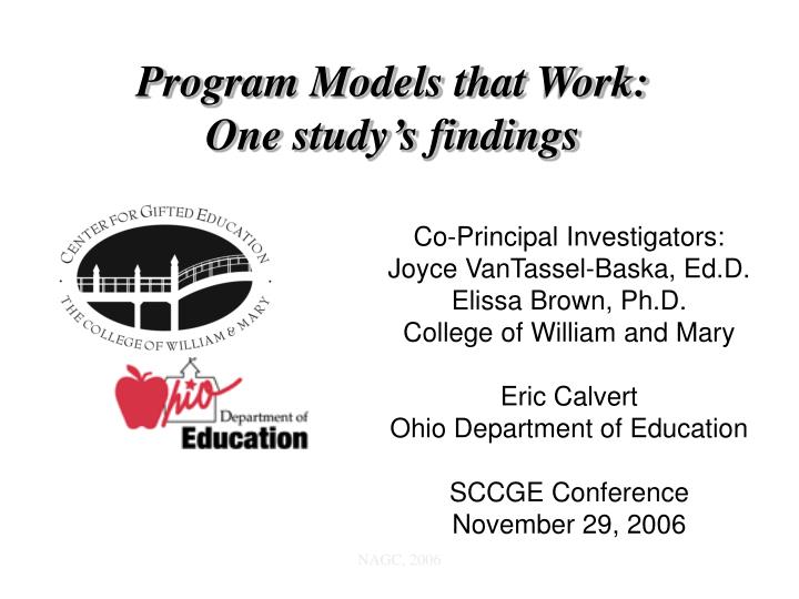 program models that work one study s findings