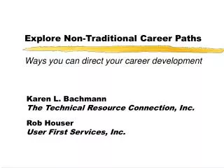 Explore Non-Traditional Career Paths