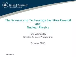 The Science and Technology Facilities Council and Nuclear Physics